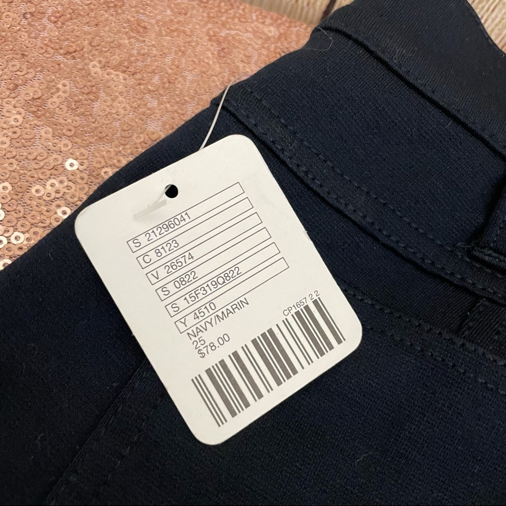 Free People Dark Blue Skinny Ankle Length Pants Sz 25 - Picture 5 of 10
